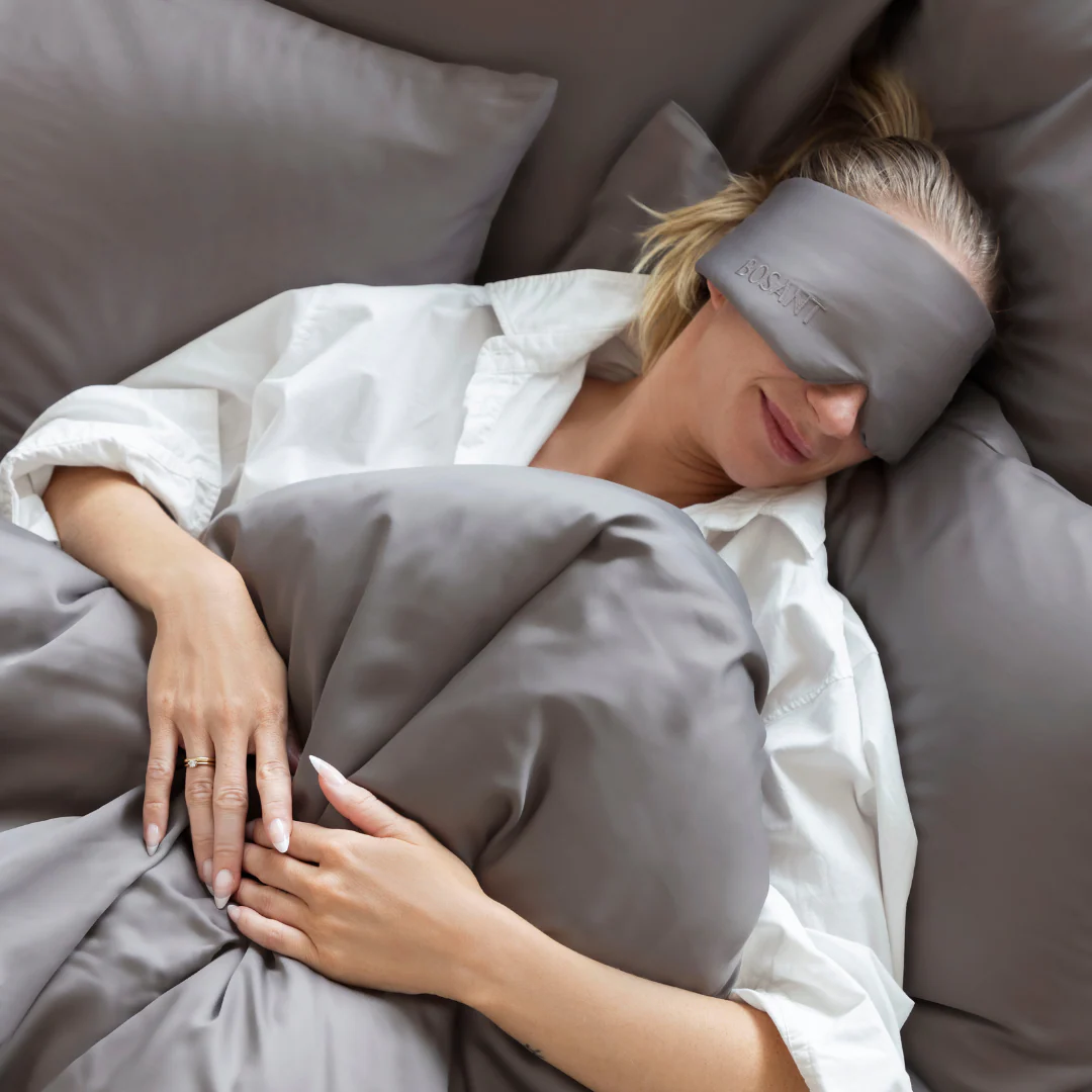 Cure bambus sovemaske - Dyp grå - Image 3